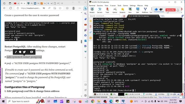 how to install postgresql 15 on remote Server ec2 | pgAdmin 4 complete guide 2023 смотреть онлайн