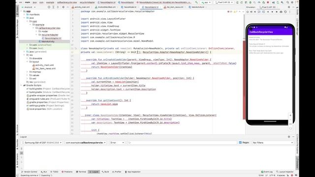 No more interfaces to handle click items in recyclerView in android studio Kotlin. смотреть онлайн