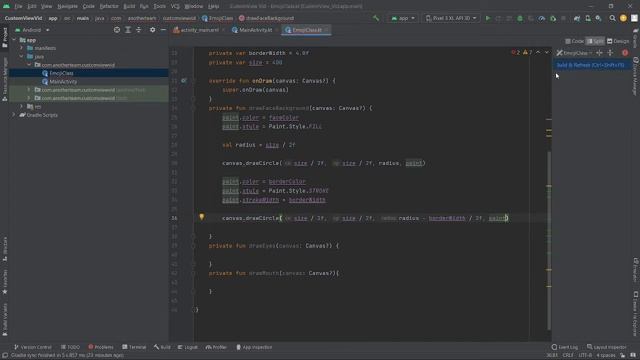 Tutorial How to make Emoji with CustomView and Kotlin смотреть онлайн