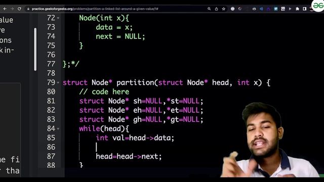 Partition a Linked List around a given value | Problem of the Day: 19/04/22 | Siddharth Hazra смотреть онлайн