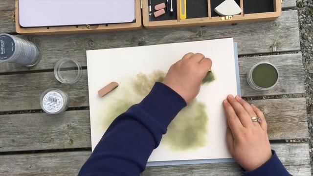 СУХАЯ ПАСТЕЛЬ: обзор спонжей для PanPastel, этюд "Норвежский пейзаж" смотреть онлайн