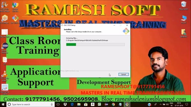 DOWNLOAD AND INSTALLATION OF GIT||HOW TO INSTALL GIT||RAMESHSOFT||GIT TUTORIALS смотреть онлайн