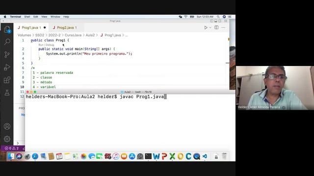 Aula1 - 3/4 - Classificação do código (palavra reservada, classe, método, variável) смотреть онлайн