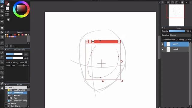 [Medibang Paint Pro desktop version how to] Slow tutorial using mouse draw with Curve snap смотреть онлайн