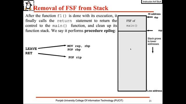 Lec38 Exploiting Buffer Overflow Vulnerability Part-I (Arif Butt @ PUCIT) смотреть онлайн