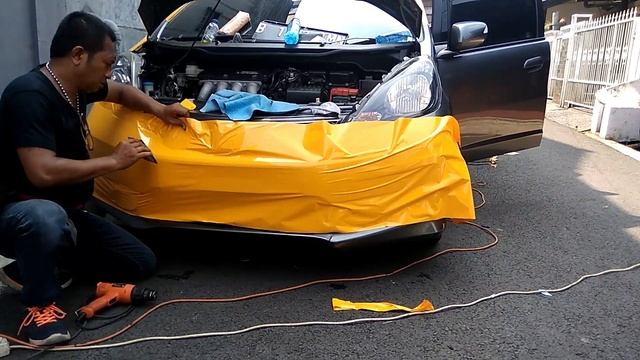 Tutorial Wrap Fullbody Honda Jazz Change to be BUMBLEBEE Color смотреть онлайн