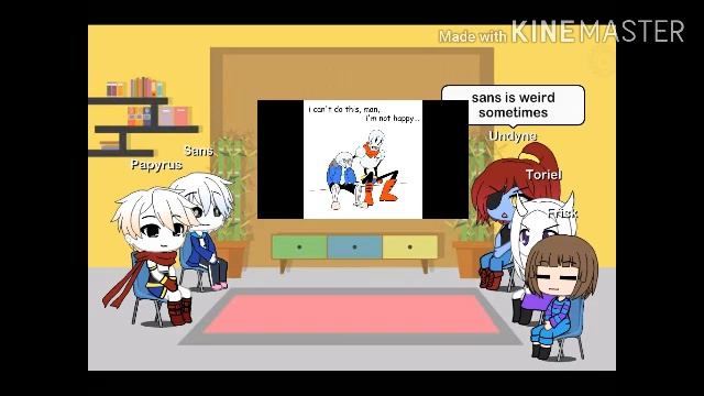 Undertale reacts to Sans happy song смотреть онлайн