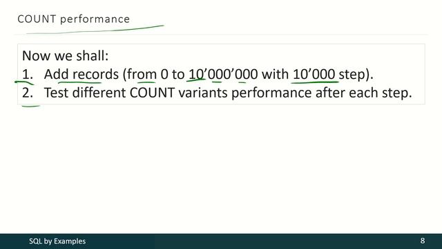 02 - 01 - 03 - COUNT Function and its Performance (Example 03) [RUS] смотреть онлайн