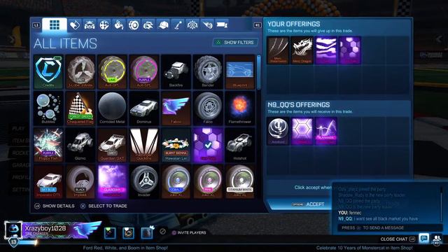 Rocket league live TRADING смотреть онлайн