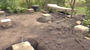 фундамент под беседку 3х3 метра из старых кирпичей