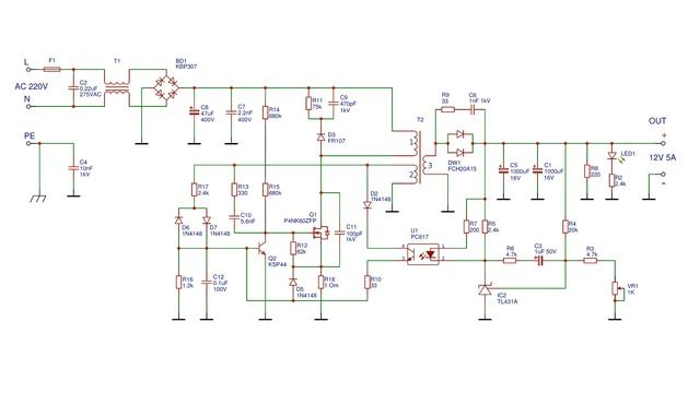 Блок питания S-60-12 на 12В 5А Тесты Схема Доработка Борьба с пульсациями Power Supply 12V 5A смотреть онлайн