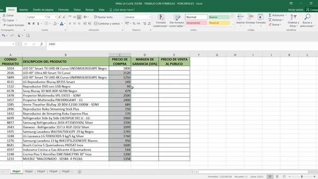 TRABAJO CON FORMULAS EN EXCEL PARTE 2 SESIÓN 13 14 смотреть онлайн