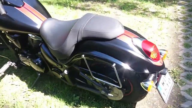 Kawasaki Vulcan Custom 900 VN900 Silver Tail exhaust смотреть онлайн