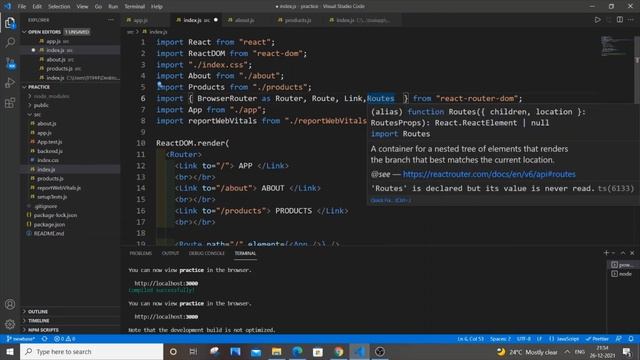 A Route is only ever to be used as the child of Routes element error solved in React JS смотреть онлайн