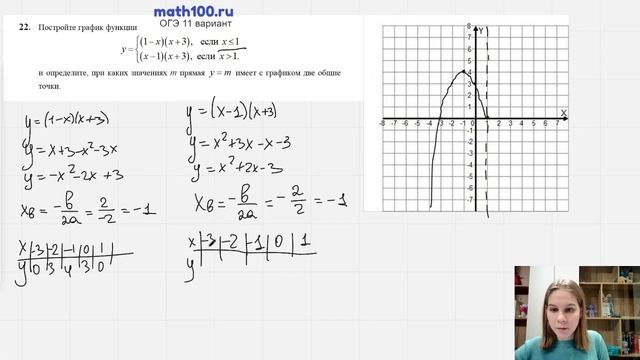 22 задание 11 варианта ОГЭ с сайта math100 смотреть онлайн