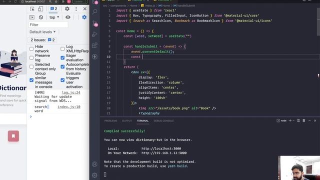 Dictionary Part 5 | React App | Home component state and logic смотреть онлайн