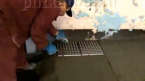 Упрочнение бетонных полов металлической плиткой