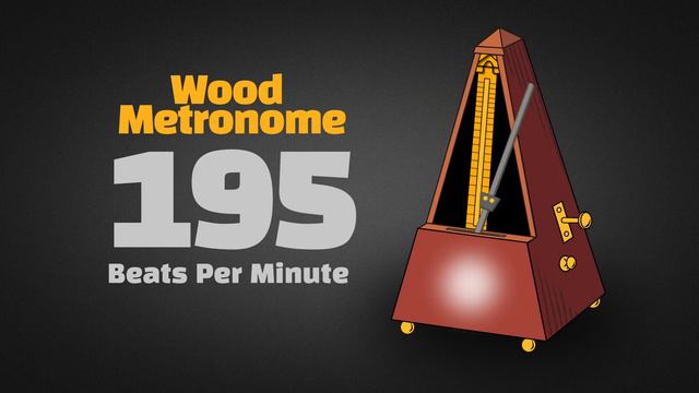 195 BPM Wood Metronome [30 Minuts] смотреть онлайн