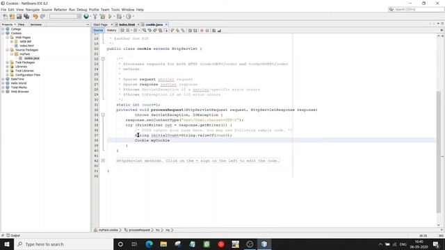 Servlet to create a variable counter using cookie || Netbeans || Enterprise Java. смотреть онлайн