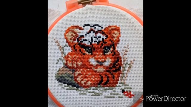 Вышивка крестом Тигрёнок смотреть онлайн