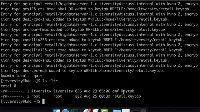 03 Create HDFS User for retail using keytab смотреть онлайн