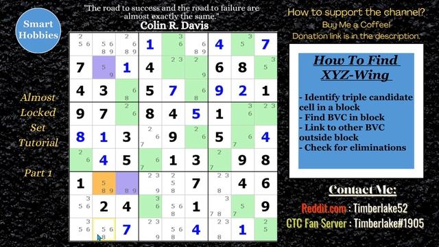 Almost Locked Set Introduction - Sudoku Advanced Tutorial #13 Part 1 смотреть онлайн