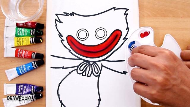 How to draw and paint HUGGY WUGGY (using Acrylic Paint on Canvas) смотреть онлайн