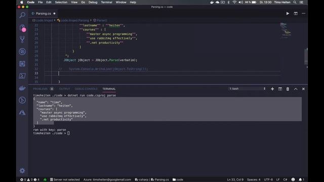 JObject parsen von json string смотреть онлайн