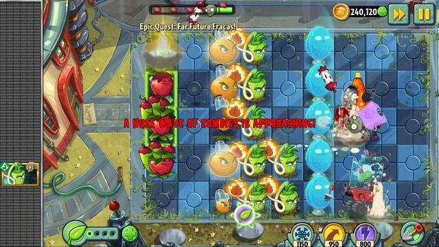 PvZ 2 | Far Future Fracas - Epic Quest - Play extra hard levels and win a bag of 80 gems | Game Pla смотреть онлайн