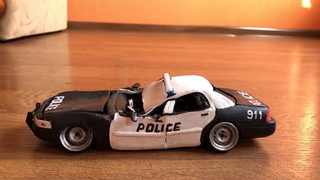 Уничтожение полицейского ford из ПЛАСТИЛИНА краш тест, Crash test plasticine Police смотреть онлайн