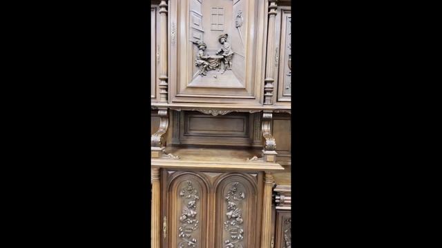 Буфет французский в стиле ренессанс. С сюжетной резьбой. смотреть онлайн