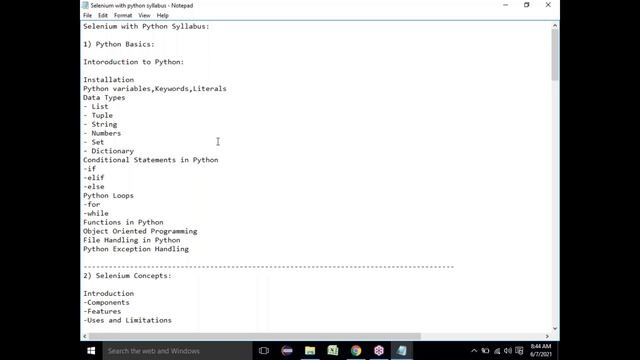 SELENIUM with PYTHON tutorials || Demo - 1 || by Mr. Nikhil Raju On 07-06-2021 @8AM IST смотреть онлайн