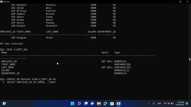إنشاء مقطع في الاوراكل Create View in Oracle смотреть онлайн
