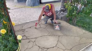 Как сделать Дорожку площадку  из арт бетона…Для пешеходных дорожек бетонный слой составит 5-6см.