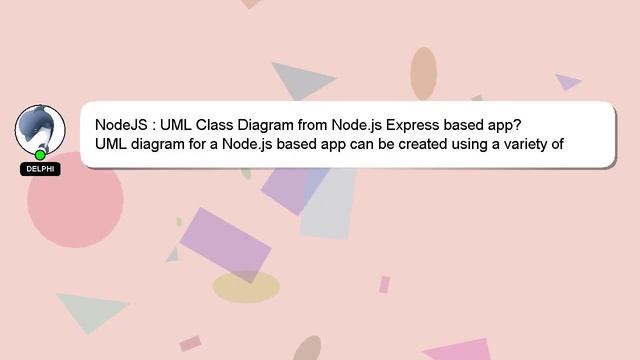 NodeJS : UML Class Diagram from Node.js Express based app? смотреть онлайн