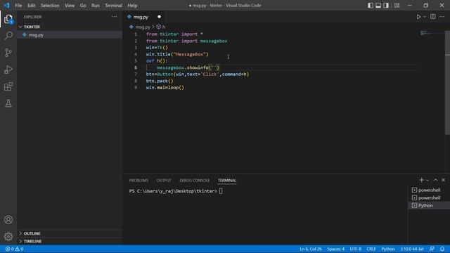How to create message box in tkinter (41)|| python programming ||GUI Hindi Series . смотреть онлайн