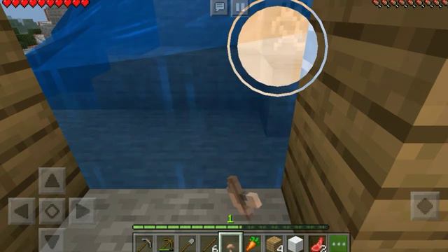 Домик у водопада в Minecraft