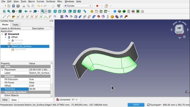 Learn FreeCAD Curves Workbench 19: Sketch on Surface. 2 ways of sketching on curved / domed surface смотреть онлайн