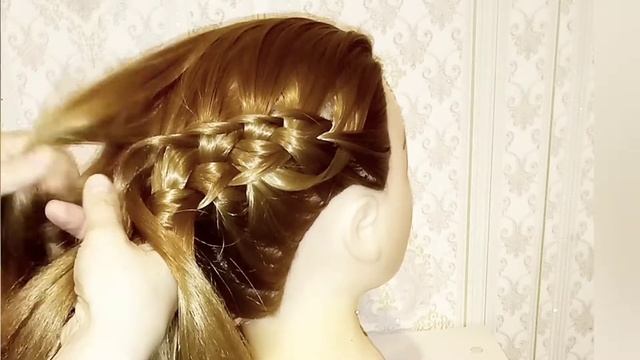 Красивый колосок с кружевами | Легко и быстро | Прическа в школу | Прическа на каждый день смотреть онлайн