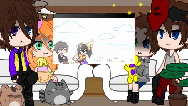 || Rus/Eng || Past Afton family react to C.C. || 2/4 || AU || FNaF смотреть онлайн