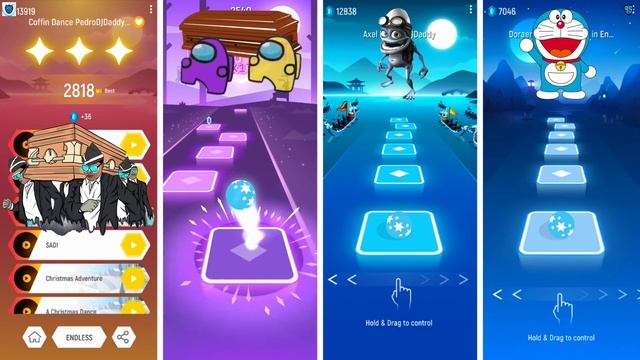 Coffin Dance - Among Us - Crazy Frog - Doraemon - Tiles Hop EDM Rush смотреть онлайн