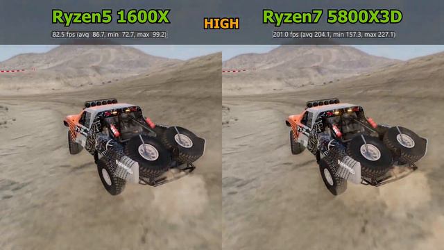 Ryzen7 5800X3D Vs Ryzen5 1600X | BeamNG.Drive CPU Comparison