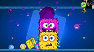 RED BALL 4: ( AMONG US + SPONGE BOB) BALL 'FUSION BATTLE' with 5 COLOR SPONGEBOB BOSSES VOLUME 4 &