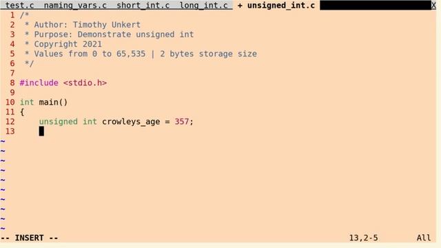 C Programming Tutorial - Unsigned Int Data Type смотреть онлайн