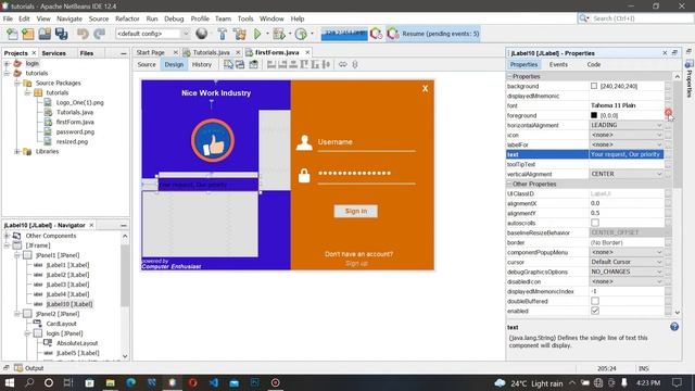 Java - design log in and register form step by step using netbeans смотреть онлайн