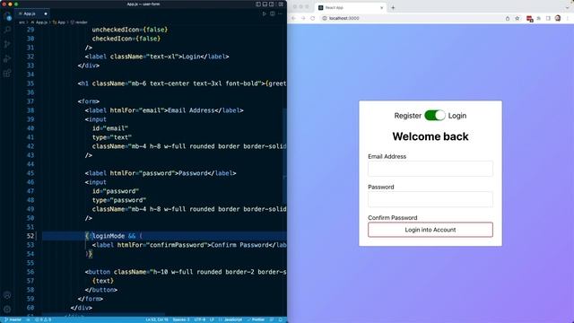 React Masterclass #128 - Inverting the loginMode Boolean смотреть онлайн