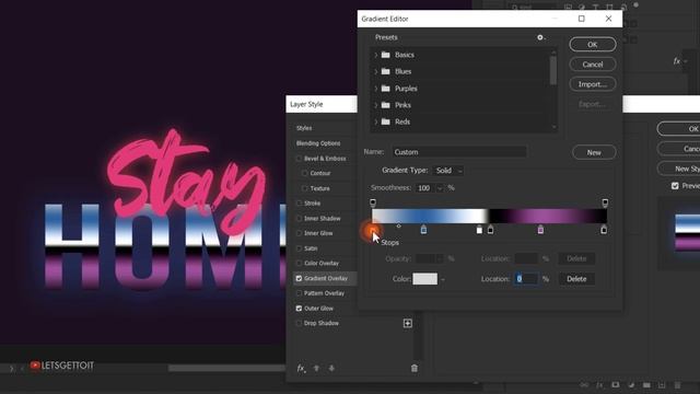 Stay Home 80s Retro Style Wallpaper - Photoshop Tutorial смотреть онлайн