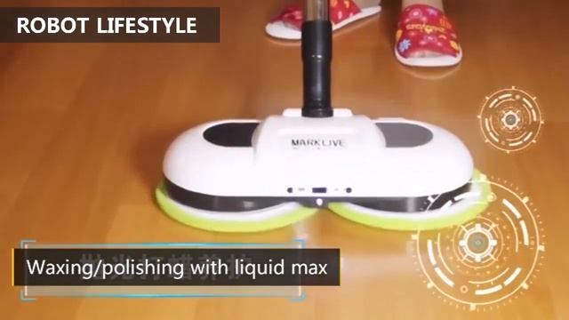 F528A Handheld Corless Electric Floor Mop Water Spay Mop Wiper Washer Floor Waxer LED Light смотреть онлайн