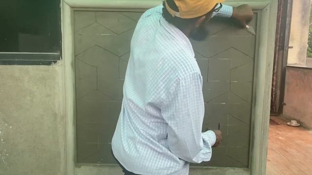 Amazing 3-D Wall Design || How To Make Like This Design At Home || Cement, Sent And Design