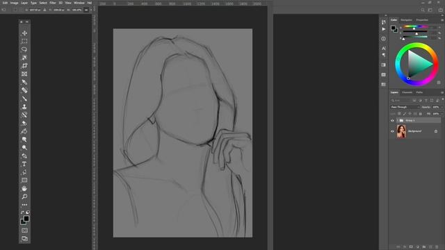 Lana Del Ray || Digital Painting Photoshop || Full Process Part-1 смотреть онлайн